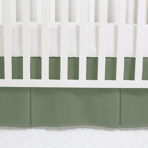 Love2Sleep 100% 800 Count, (28" 52"+16") Inch Crib Pleated Bed Skirt, Egyptian Cotton Thread Crib Size x Drop Toddler