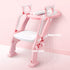 GrowthPic Toddler Toilet Training Seat Ladder with Sturdy Non-Slip Wide Step and Soft Cushion for Girls with Splash