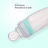Silicone Baby Squeeze Bottle, Cute Integrated Design Green Soft Spoon Feeder for Infants, Easy Clean