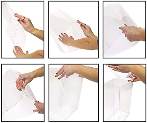 Deluxe Clear Folding Display Case with Acrylic Top and Base for 11-12 inch Dolls or Action Figures, Pack of 2