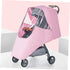 Spittle-proof Pink Baby Stroller Rain Cover, Windproof Umbrella Car Cover