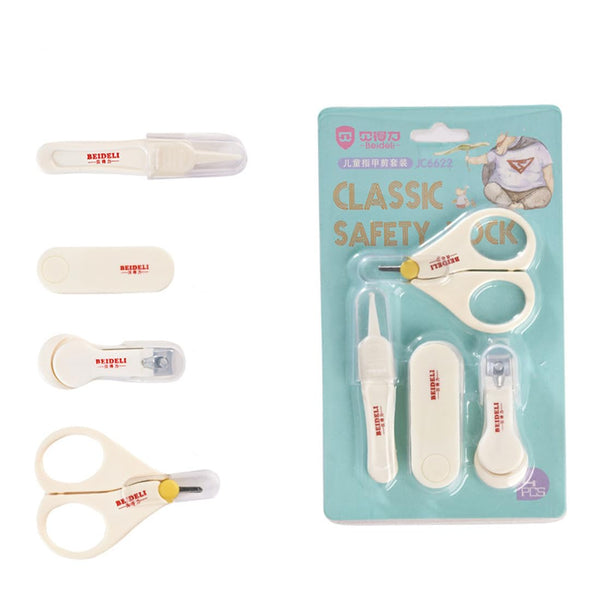 BuryTony Baby Grooming 4pcs Set Safety Nail Care Nursery Fingernail Kit Newborn Toddler