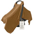 MOZAH Baby Car Seat Cover - Caramel Toffee - 100% Organic Muslin