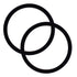 1 Pair 3" Safe and Tested Aluminum Rings for DIY Baby Ring Sling Carrier (Black)