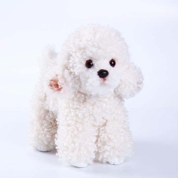 CU-MATE 12" Plush Poodle Dog Toys, Simulation-Realistic & Lifelike Soft Stuffed Animal