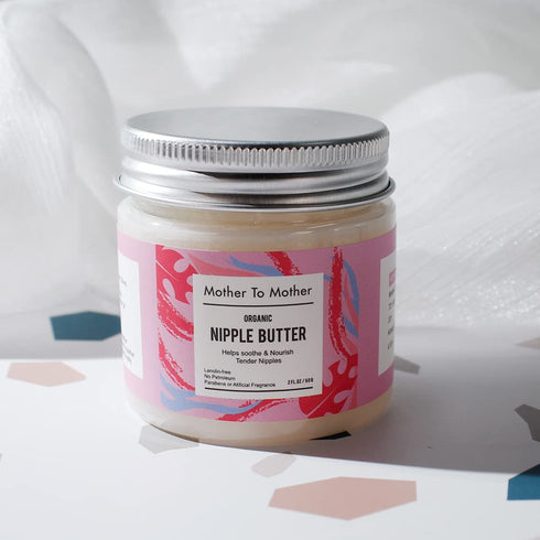 Mother To Mother 2 oz, 2 Organic Nipple Butter Breastfeeding Cream by | Lanolin-Free, Safe for Nursing & Dry Skin