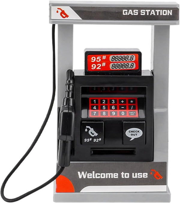 VICASKY Miniature Gas Station Model Toy for Doll House, 1pcs Simulation Decor for Kids
