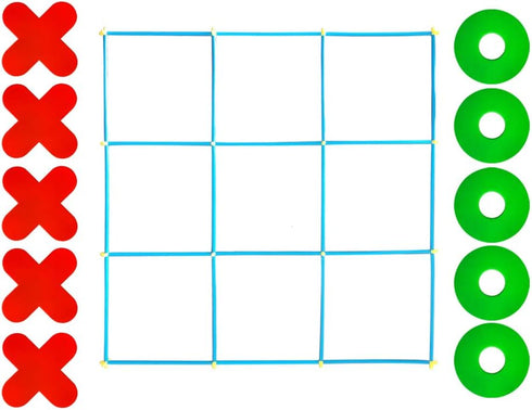 RAINBOW TOYFROG Jumbo Tic Tac Toe Game Set, Large Indoor Outdoor Games for Family and Party