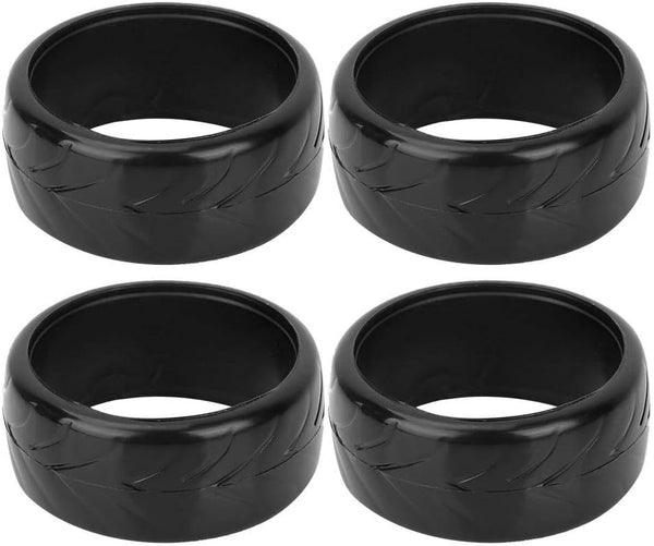 VGEBY1 4PCS RC Drift Hard Tires, 26mm RC Racing Speed Hard Drift Tires for 1/10 RC Drifting Car Accessory