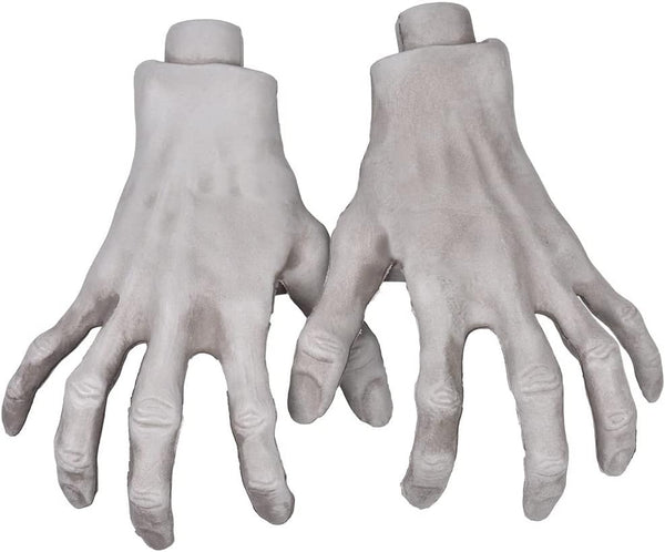 Halloween Skeleton Hands - 1 Pair Realistic Plastic Zombie Hands for Scary Halloween Props and Decorations