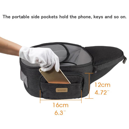 360 Ergonomic Baby Carrier with Hip Seat, Positions, Soft and Breathable, All Seasons, for Newborns and Toddlers