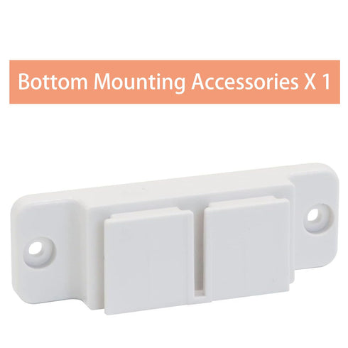 Retractable Mesh Baby Gate Replacement Parts, Full Set Wall Mounting Hardware, White