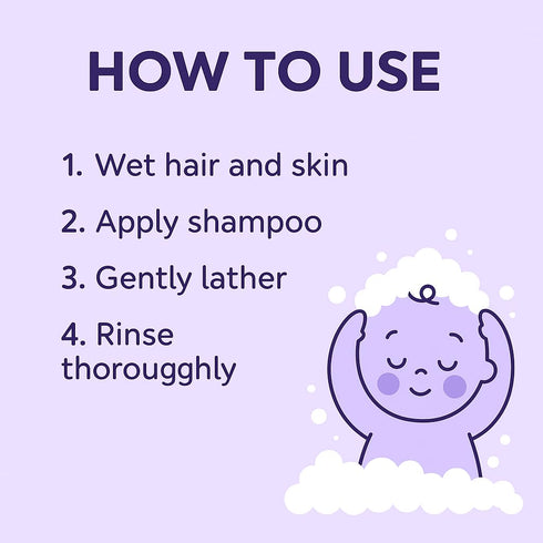 Generic 8.4 oz Natural Lavender Baby Shampoo, Tear-Free Gentle Wash with PlantDerived Cleansers, Hypoallergenic