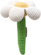 Baby Rattle, White Daisy Flower - Soft and Safe for Infants