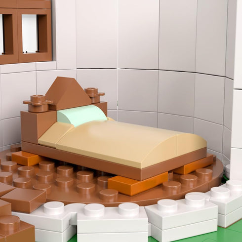 Set 1621pcs RAVAYO Mushroom House Building Blocks - Unique Design Creative Building Toy for Adults and Teens Mini Brick