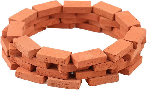 200 Pcs Miniature Bricks, 1/16 Mini Red Brick Stone, Premium Clay Bricks for Dollhouse Decoration and Handmade Craft