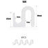 Zynoro 4 Pack Chair Back Hook Compatible with Stokke Tripp Trapp High Chair, White Non-Slip Clip for Hanging Small