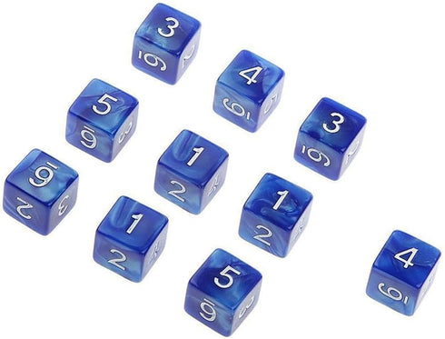 Yiotfandoll 10PCS D6 16mm 6 Polyhedral Dice Dice Acrylic Sided Dice Double Colors Game Dice for RPG MTG DND Dice Table