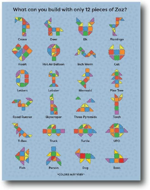 ZAZ 12 Piece Magnetic Blocks, STEM Construction Toy Building Set