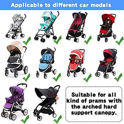 Baby Stroller Sun Shade for Sun Protection, Canopy Cover Awning for Strollers, Car Seats, Prams