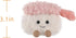 3.5 Inches Apricot Lamb Sushi Plush Food Plushies Stuffed Animals for Kids, Soft Cute Plush Toys for Baby Girl and Boy