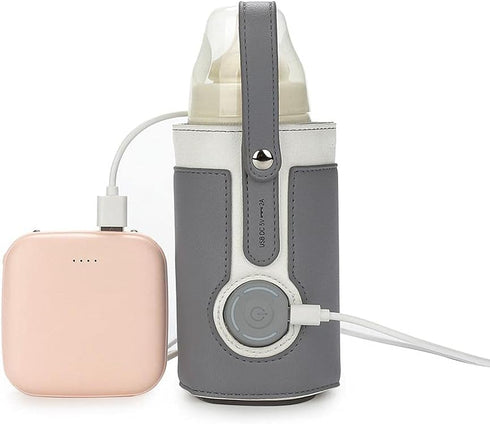 Keenso Baby Bottle Keep Warm Cover,3 TemperaturePortable Baby Bottle Warmer with USB