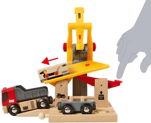 BRIO World 33280 Freight Goods Station | Versatile Toy Train Set for Kids, Sustainable Wood Construction