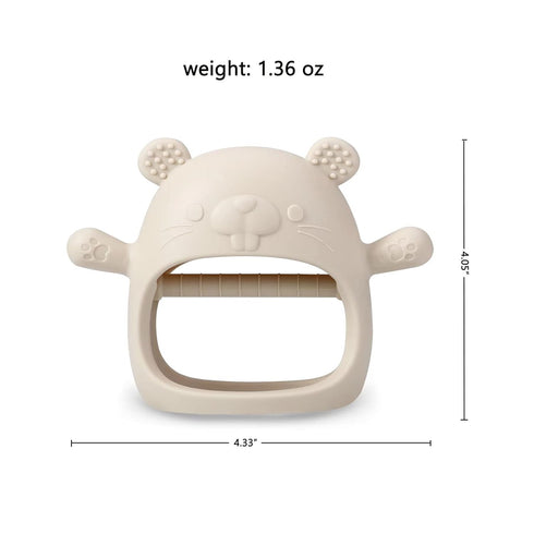 PandaEar 2 Pack Silicone Baby Teething Toys, Hand Teether Mitten for Sucking Needs, Chew Toys for Soothing Relief