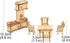 BOHS 34-Piece Dollhouse Furniture Set, Laser Cut Wooden 3D Puzzles for Miniature Doll House DIY Models