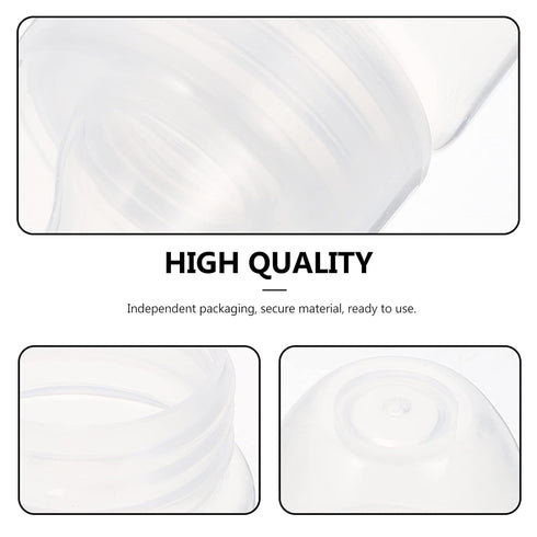 EXCEART 5Pcs Newborn Disposable Milk Bottles, Clear Scale Milk Powder Bottles for Babies (White)