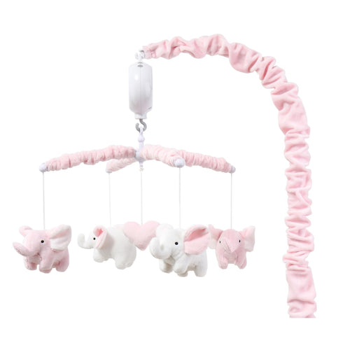 The Peanutshell Crib Mobile for Girls - Soft Pink Musical Baby Crib