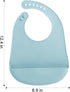 5 Pack PandaEar Waterproof Silicone Baby Bibs| Super Thin Light Weight Feeding Bib with Food Catcher Pocket for Toddler