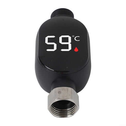 Shophubio 0-99C 1/2 Inch Digital Shower Thermometer with LED Display, Smart Water Temperature Gauge for Bath, Range