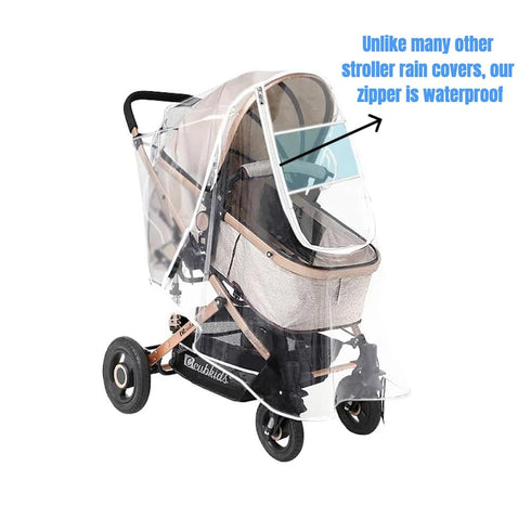 Berocia Stroller Rain Cover, Universal Stroller Accessory, Waterproof, Windproof, Protect from Sun Dust Snow, Baby