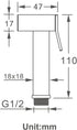 OJJBAVKFQ HandheldSprayer Brass Cloth Diaper Sprayer Titanium GoldSprayer for Toilet Square HandheldSprayer for Toilet