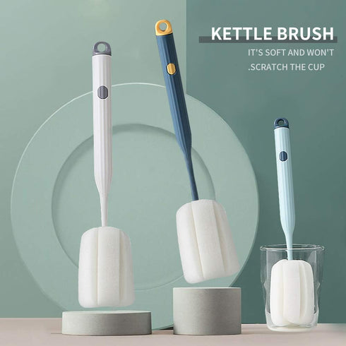 Bottle Soft Brush - 2Pcs Sponge Bottle Brush, Soft and Easy to Clean, Baby Bottle Sponge Brush for Stain Residue