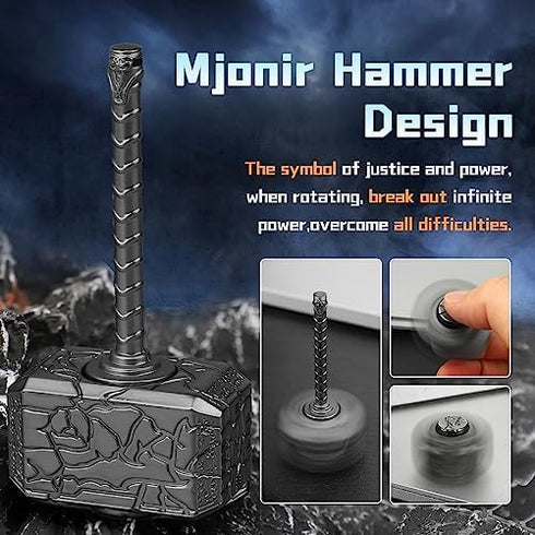 Hammer Fidget Spinner Toys for Kids Adults, Glow in The Dark Luminous Tri Spinner, Stress Relief Gift