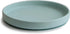 mushie Classic Silicone Suction Plate | BPA-Free Non-Slip Design (Cambridge Blue) by mushie