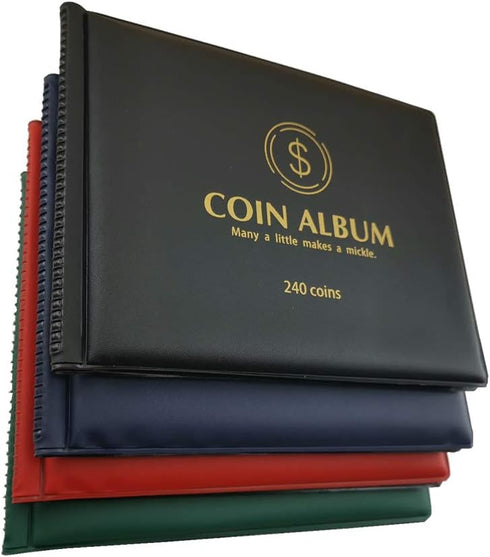 MUDOR Coin Collection Holder Album for Collectors, 240 Pockets Coin Collection Book Supplies
