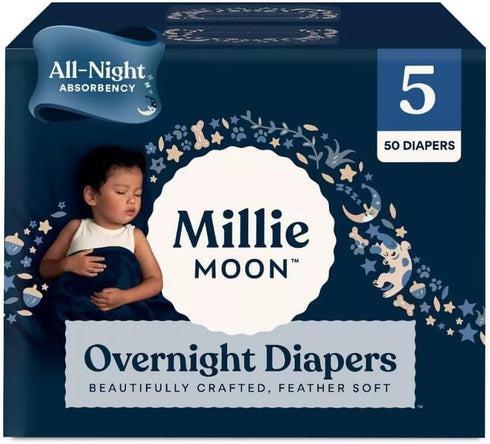 Generic Millie Moon Overnight Diapers(Size-5 and count-50) Diaper Weight Range: 28 to 43