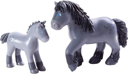 HABA Little Friends Momma and Baby Playset - Cassandra Horse and Cleo