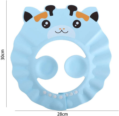 Generic Baby Shower Shampoo Cap Adjustable Safe Shower Bathing Cap Hair Wash Eye Ear Protection for Toddler Baby