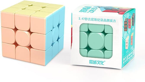 Generic 3x3x3 Speed Cube,Stickerless Magic Cube,Smooth Turning Puzzle Box with Anti-Sticky Design,The Most Educational