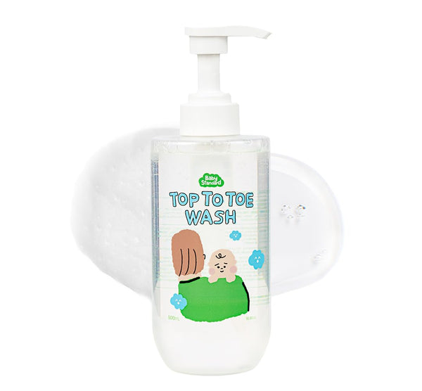 Baby Wash & Shampoo Made in Korea, Tear-Free Head-to-Toe Cleanser for Sensitive