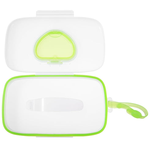 DOITOOL Portable Baby Wipes Box Green Refillable Travel Dispenser for Diaper Bag
