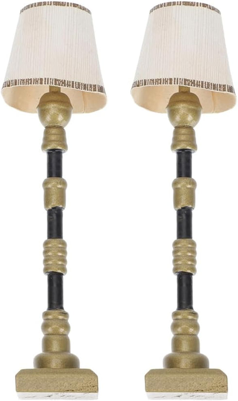 MAGICLULU 2 Pcs Miniature Dollhouse Floor Lamp LED Light Furniture for Dolls House