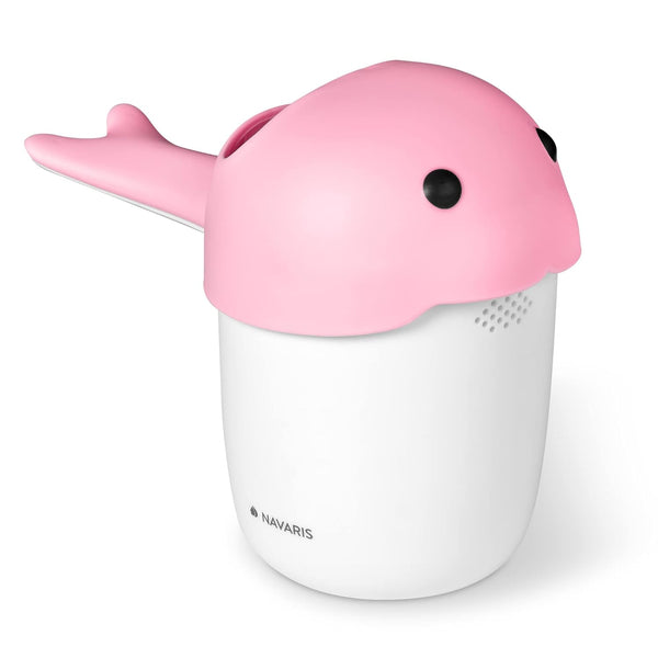 Navaris Baby Hair Rinser - Cute Animal Cup for Bath with 3 Different Pour Spouts - Rinse Shampoo, Pink