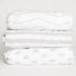 3 Set 100% 28x52x9 NODNAL CO. Fitted Crib Sheets Gray - OEKO-TEX Cotton for Baby Girl/Boy Nursery Bedding - Gender