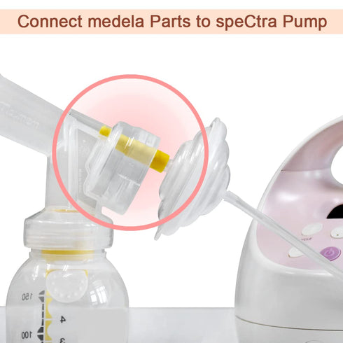 Maymom Flange Adapter for Spectra S1, S2 - Connects Maymom Breastshield/Bottle with Spectra Backflow Protector