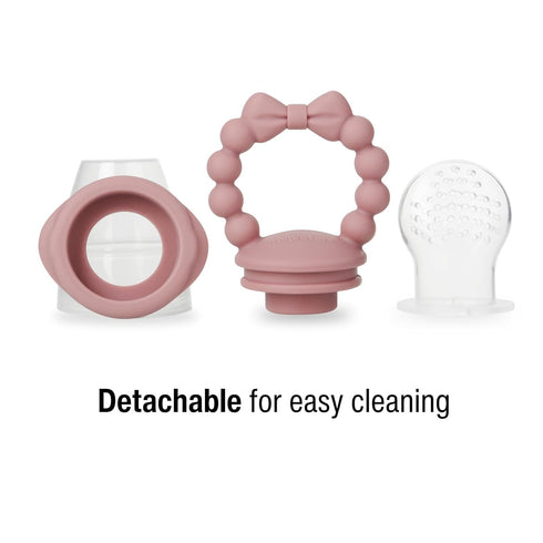 PandaEar 3 Pack Baby Fruit Food Feeder Pacifier - 3 Different Size Silicone Pouch, Silicone Teethers for Babies 3-6-12